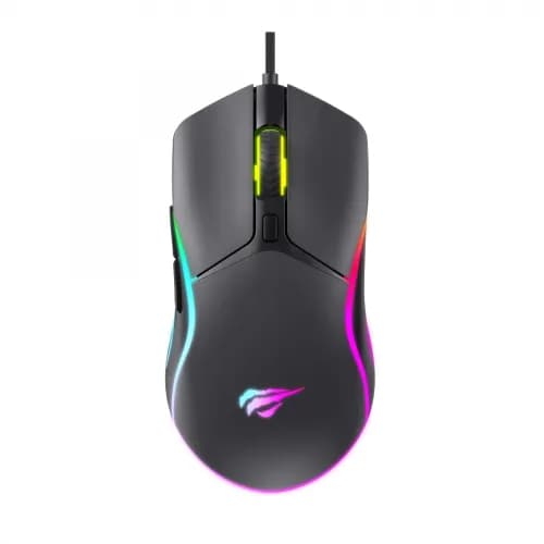 Havit MS1029 Multi-Function Gaming Mouse – 7200 DPI Optical Sensor – 6 Responsive Buttons – RGB Backlit – Matte Black Edition