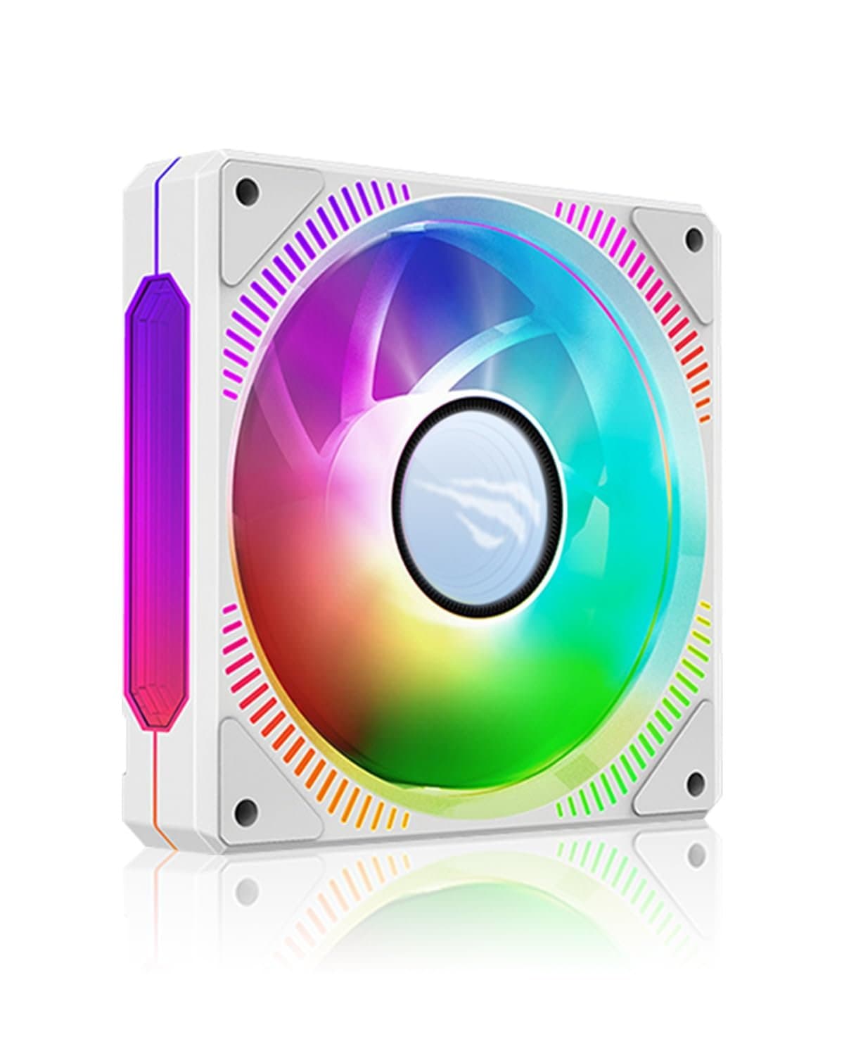 Havit F2096 Gamenote 120mm RGB Case Fan – 1800RPM High Speed – Vibrant RGB Lighting – Silent Hydraulic Bearing – White