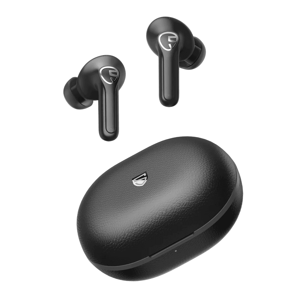 SoundPEATS Life Wireless Earbuds – Active Noise Cancelling (ANC) – Bluetooth 5.2 – 12mm Dynamic Driver – 25H Playtime – Dual Mic AI ENC – Black
