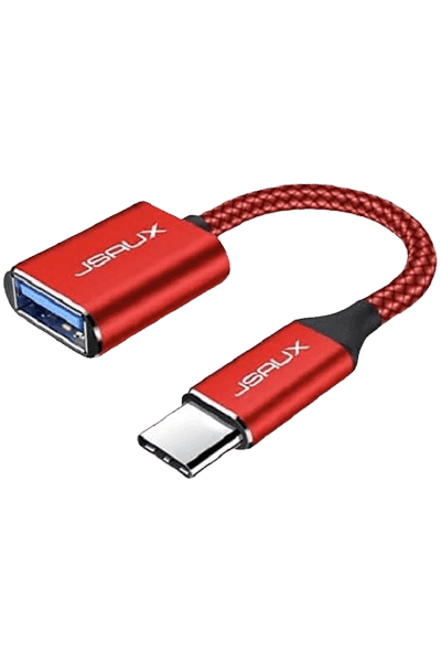 JSAUX USB C OTG Adapter 0.16mm RED