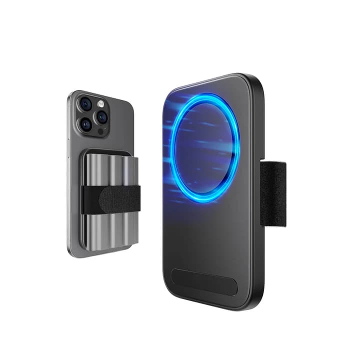 JSAUX AF2001 Magnetic SSD Clip – Designed for iPhone 15 Pro & Pro Max – Supports External ProRes Recording – Adjustable Velcro Straps for M.2 & Portable SSDs – High-Strength N52 Magnets