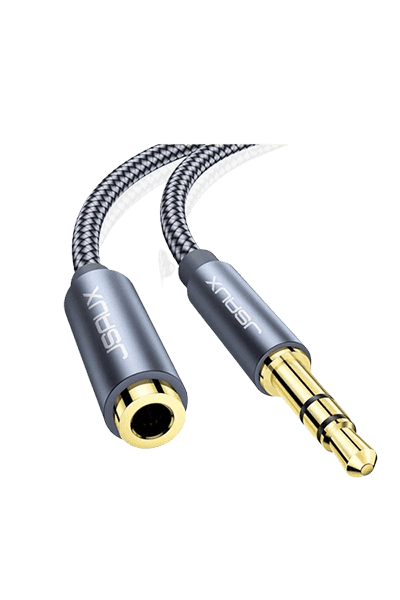 JSAUX (CM0002) 3.5mm to 3.5mm Female Cable 2M GREY