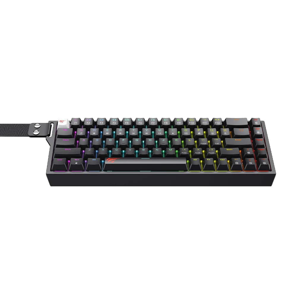 كيبورد جيمنج ميكانيكي هافيت Havit KB922L Contour - إضاءة RGB - سويتشات ميكانيكية ملموسة وتصميم مريح - أسود