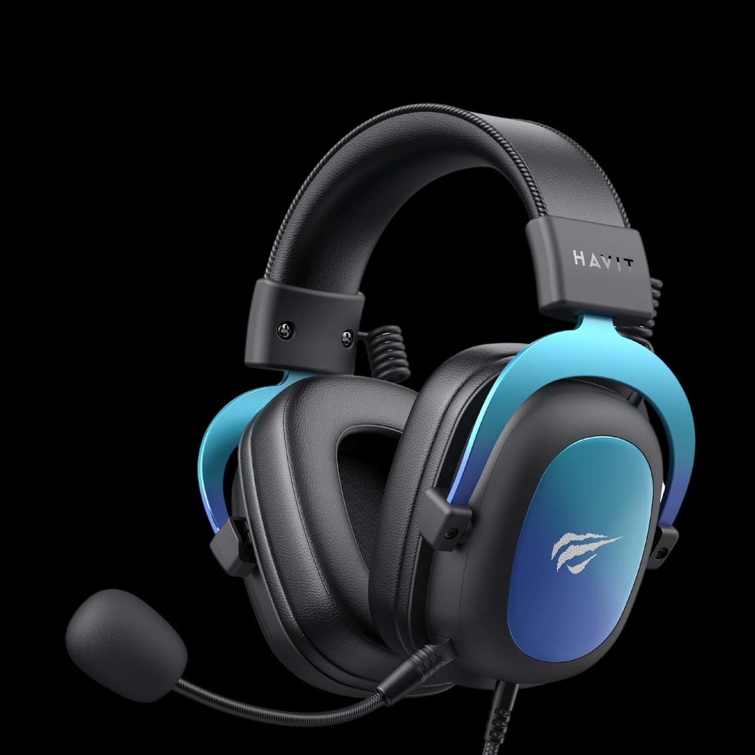 Havit H2002U Pro Gaming Headset – Virtual 7.1 Surround Sound – 53mm Drivers & Noise Canceling Mic – USB Connectivity – Black