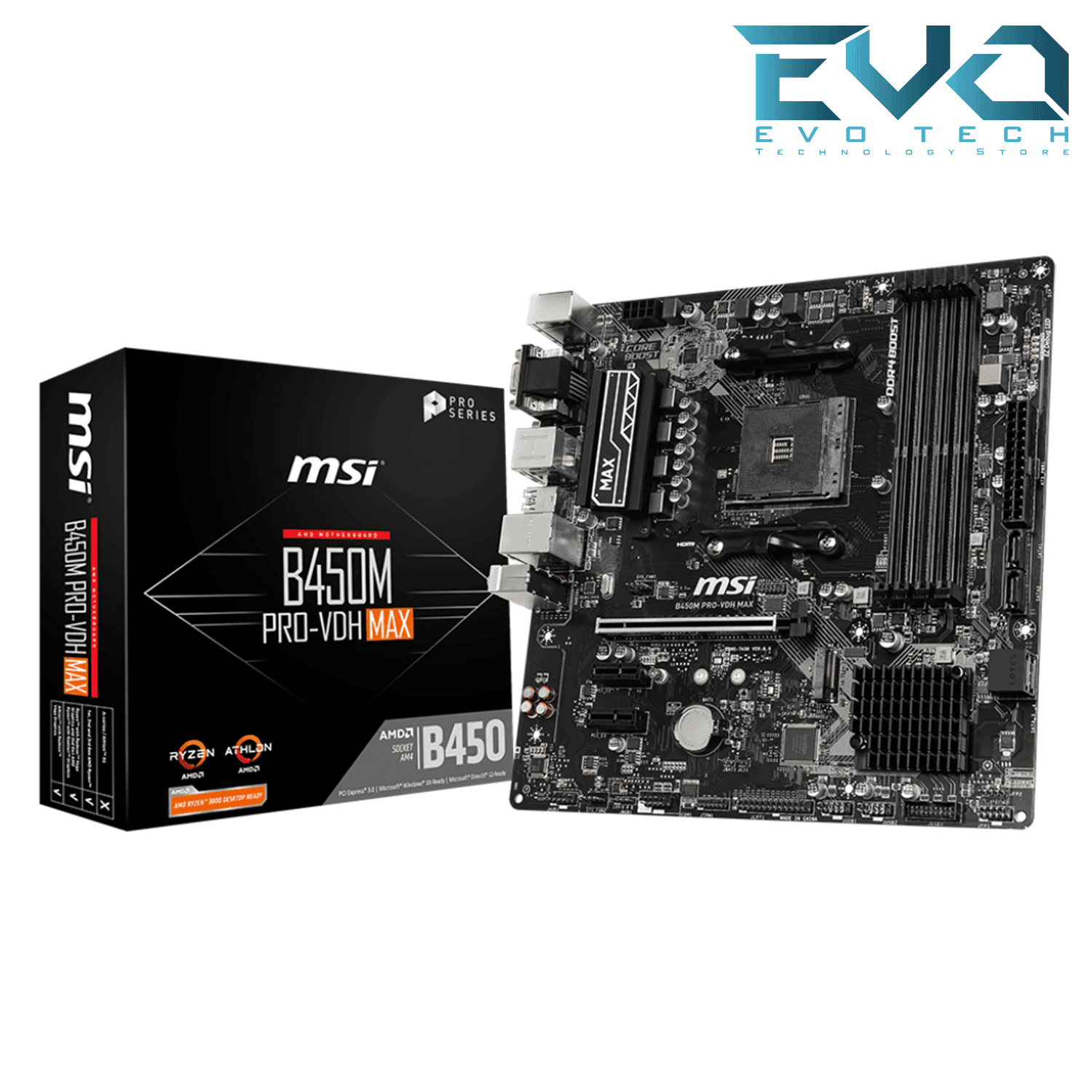 MSI PRO B450M PRO-VDH MAX SATA 6Gb/s Micro ATX Motherboard