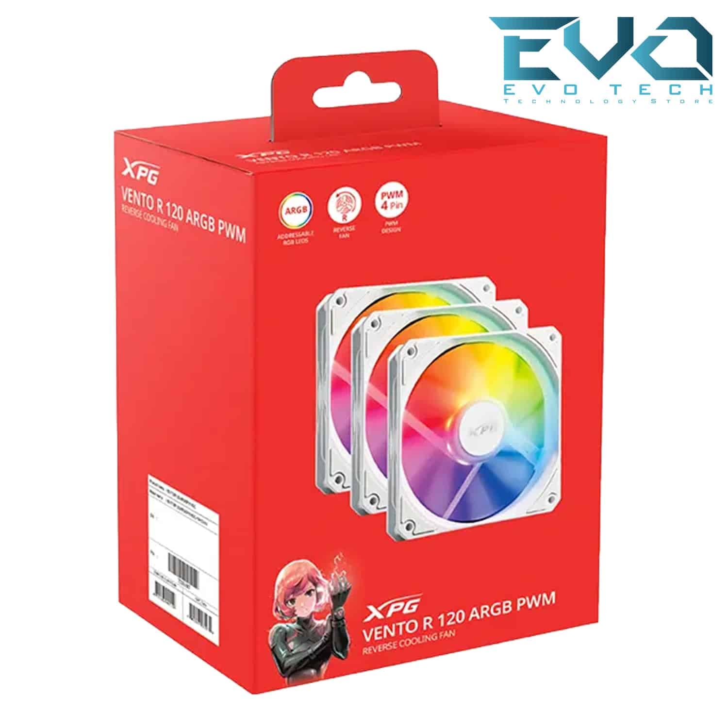 XPG VENTO R 120 ARGB PWM 3 Fans White
