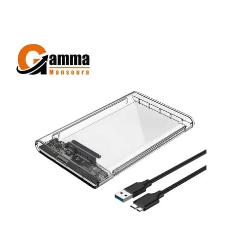 MJK 2.5 Inch External Hard Drive Enclosure USB 3.0 Transparent Case SATA Reader for 9.5mm & 7mm 2.5″ SSD and HDD