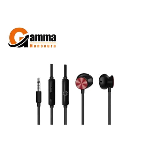 HP DHH-1112 3.5mm Wired Earphone With Mic – Black-585