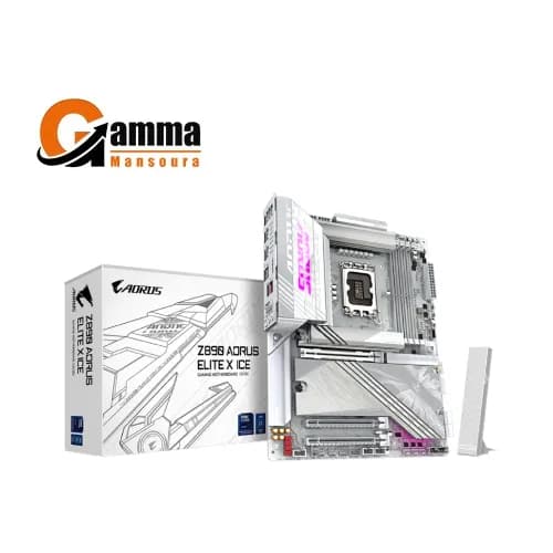 Gigabyte Z890 AORUS ELITE X ICE  DDR5 (4 DIMMs, XMP) WIFI EZ, 5x M.2 (1 PCIe 5.0 x4), 2.5GbE LAN, Wi-Fi 7, TB4, ALC1220