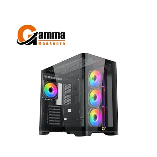 Xigmatek Crystal Storm 4 fan PWM Argb Curved TG Mid Tower Case