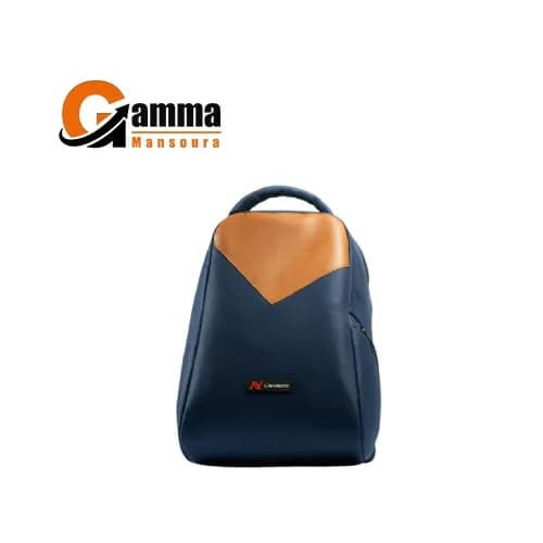 L’AVVENTO BG806 Laptop Backpack, Made by High Quality Polyester Foamed Material with L’AVVENTO Zipper Puller fits up to 15.6″- Blue*Brown