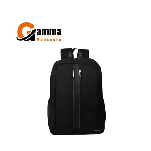 L’AVVENTO (BG73B) Discovery Backpack fit laptops up to 15.6″ with Padded Laptop compartment and two Zipper on the Front, Nylon +PU – Black