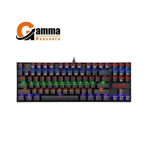 كيبورد جيمنج ريدراجون K552 KUMARA بإضاءة رينبو LED - سويتش أحمر
