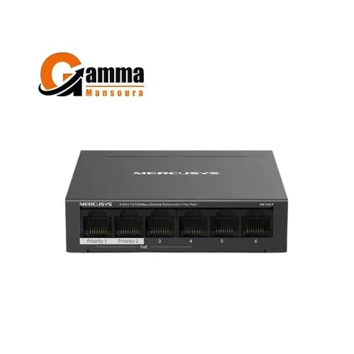 MERCUSYS TP-Link MS106LP PoE+ Switch 6 Ports with 4 PoE