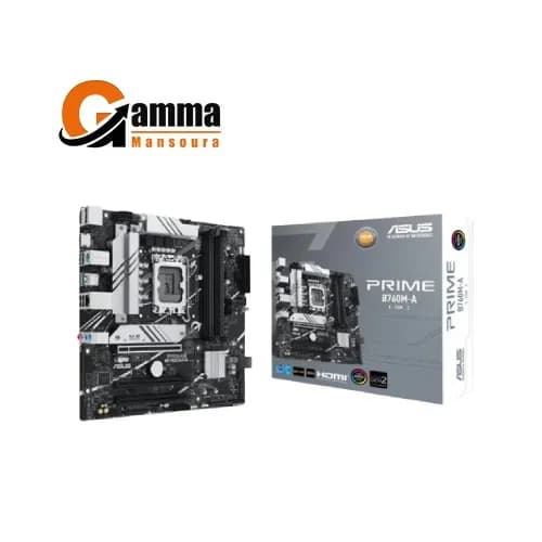 ASUS PRIME B760M-A-CSM Motherboard LGA1700 DDR5 128GB PCIe 4.0 Micro ATX Realtek 2.5Gb Ethernet Aura Sync Intel 14th 13th 12th Gen Support