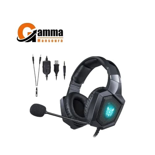 ONIKUMA K8 RGB Gaming Headset – 50mm Stereo Surround Sound Drivers, Noise Cancelling Microphone & RGB LED Gaming Headphones for PC, PS5, PS4, Xbox & Mobile