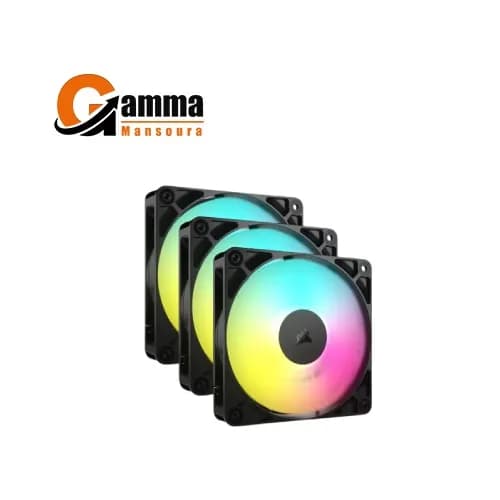 Corsair RS120 ARGB – 120mm PWM fans with 8 ARGB LEDs, up to 2100 RPM, 72.8 CFM airflow, Magnetic Dome bearing, and Zero RPM mode.