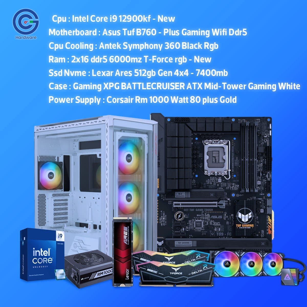 وحش الجيمنج و الرندر : تجميعة Intel Core i9-12900KF مع ASUS TUF B760-Plus Gaming WiFi و32GB DDR5 – أداء فائق على منصة DDR5!
