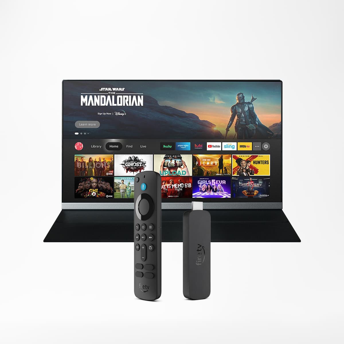 Portable Smart TV Kit (V2Com P4 + Cables Set), Amazon Fire TV Stick 4K
