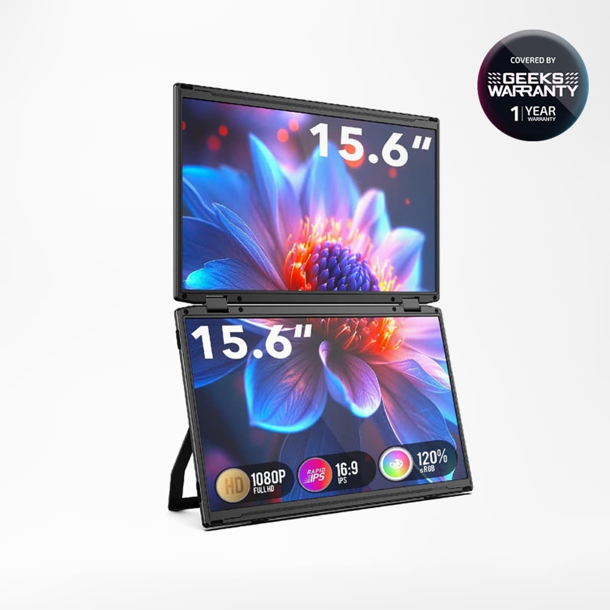 V2Com M4 15.6″ Folding Dual Monitor