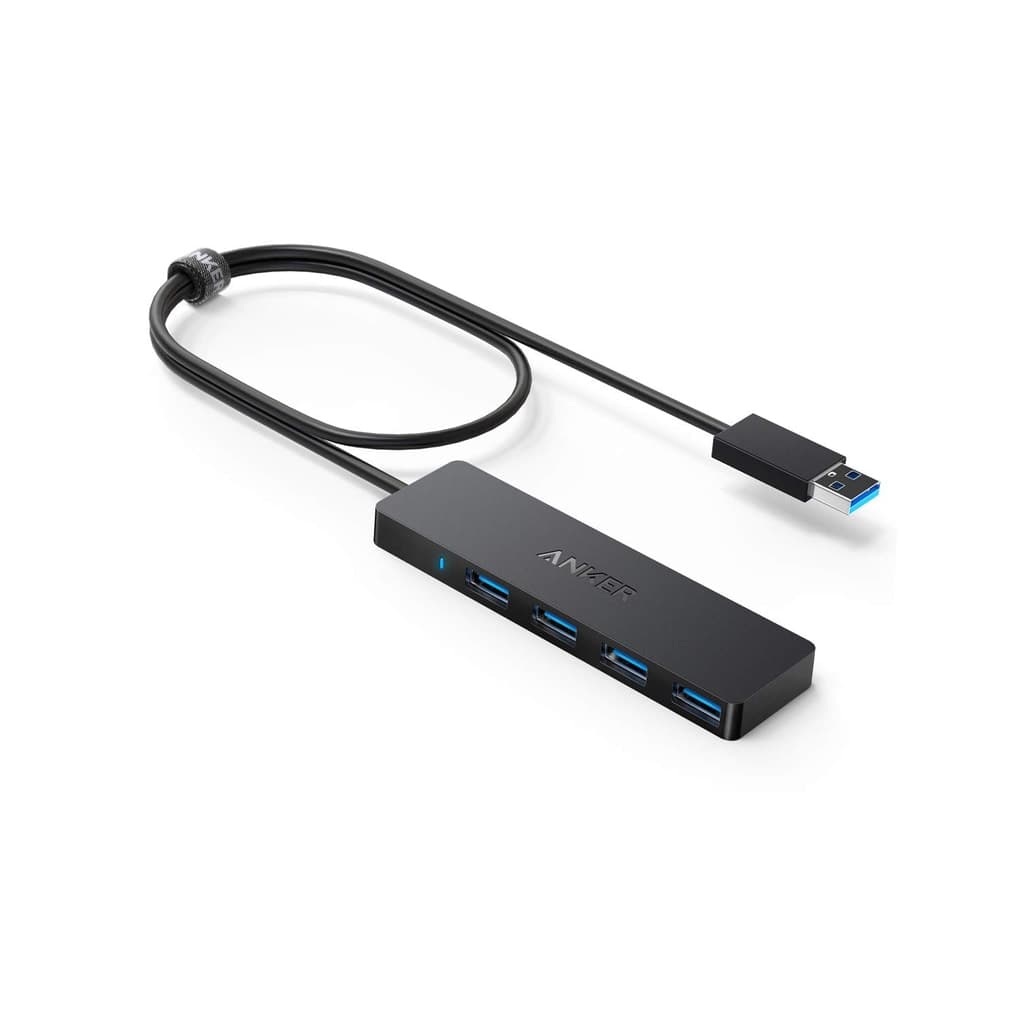 Anker 4-Port USB 3.0 Hub, Ultra-Slim Data USB Hub – 2 ft Extended Cable [Charging Not Supported] – MacBook, Mac Pro, Mac mini, iMac, Surface Pro, XPS, PC, Flash Drive, Mobile HDD