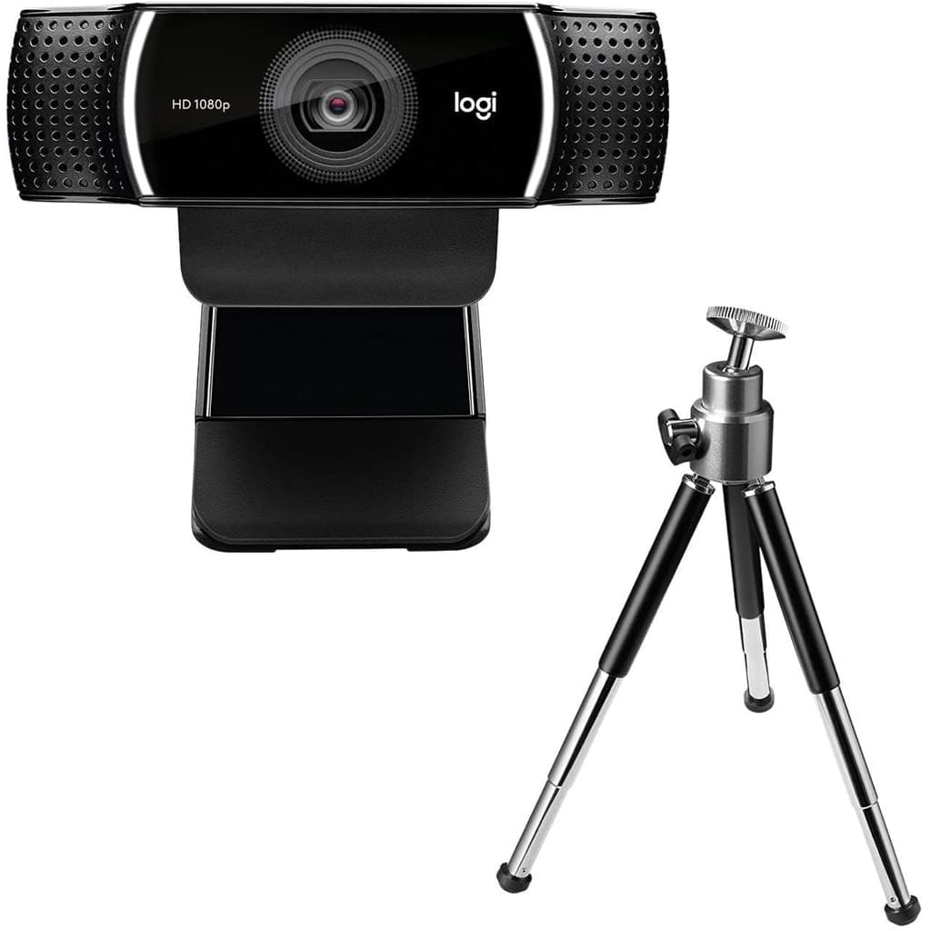 Logitech C922 Pro Stream Webcam – Full HD 1080p/30fps & 720p/60fps with Tripod