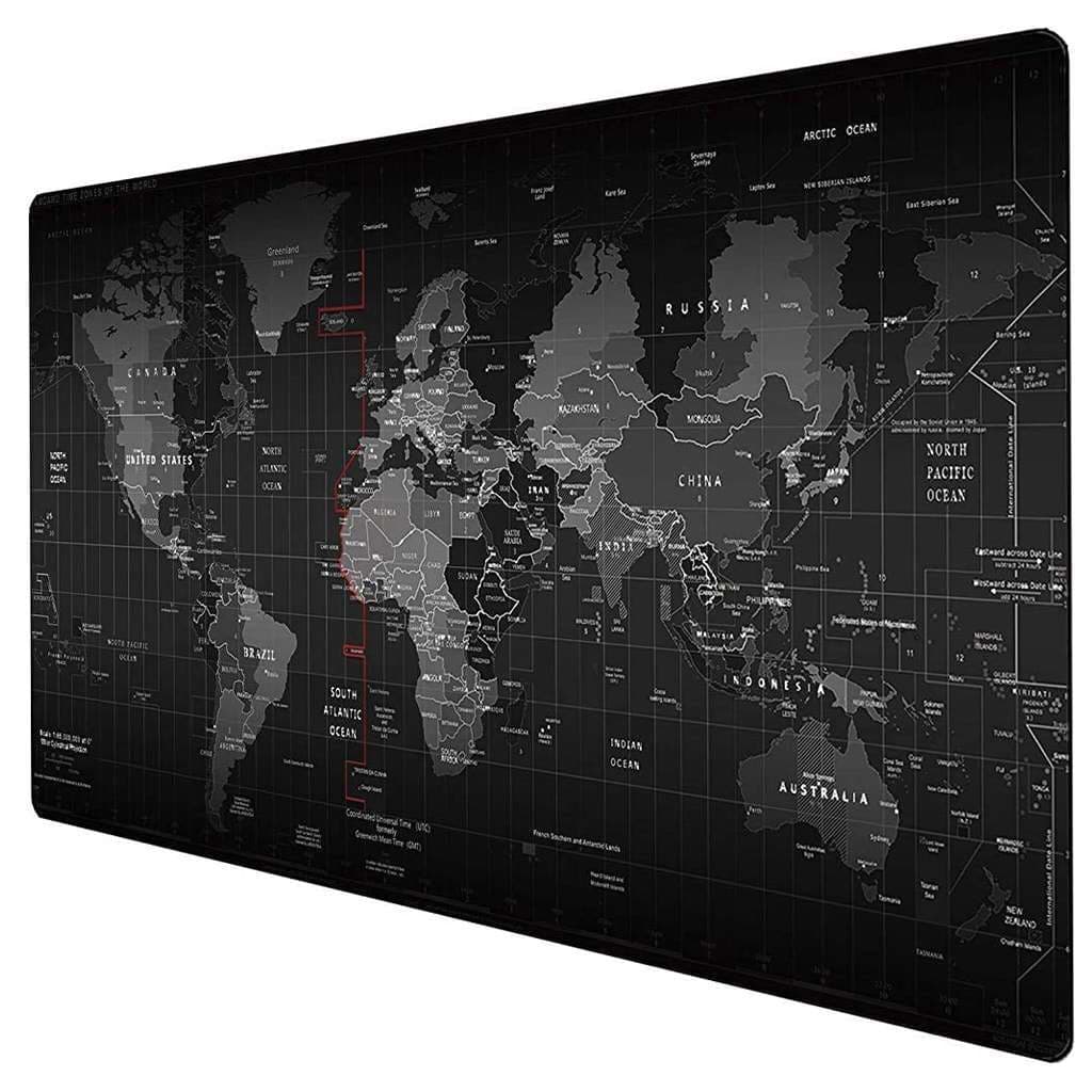 World Map Extended Gaming Mouse Pad 90 x 40 CM – XXL Desk Mat