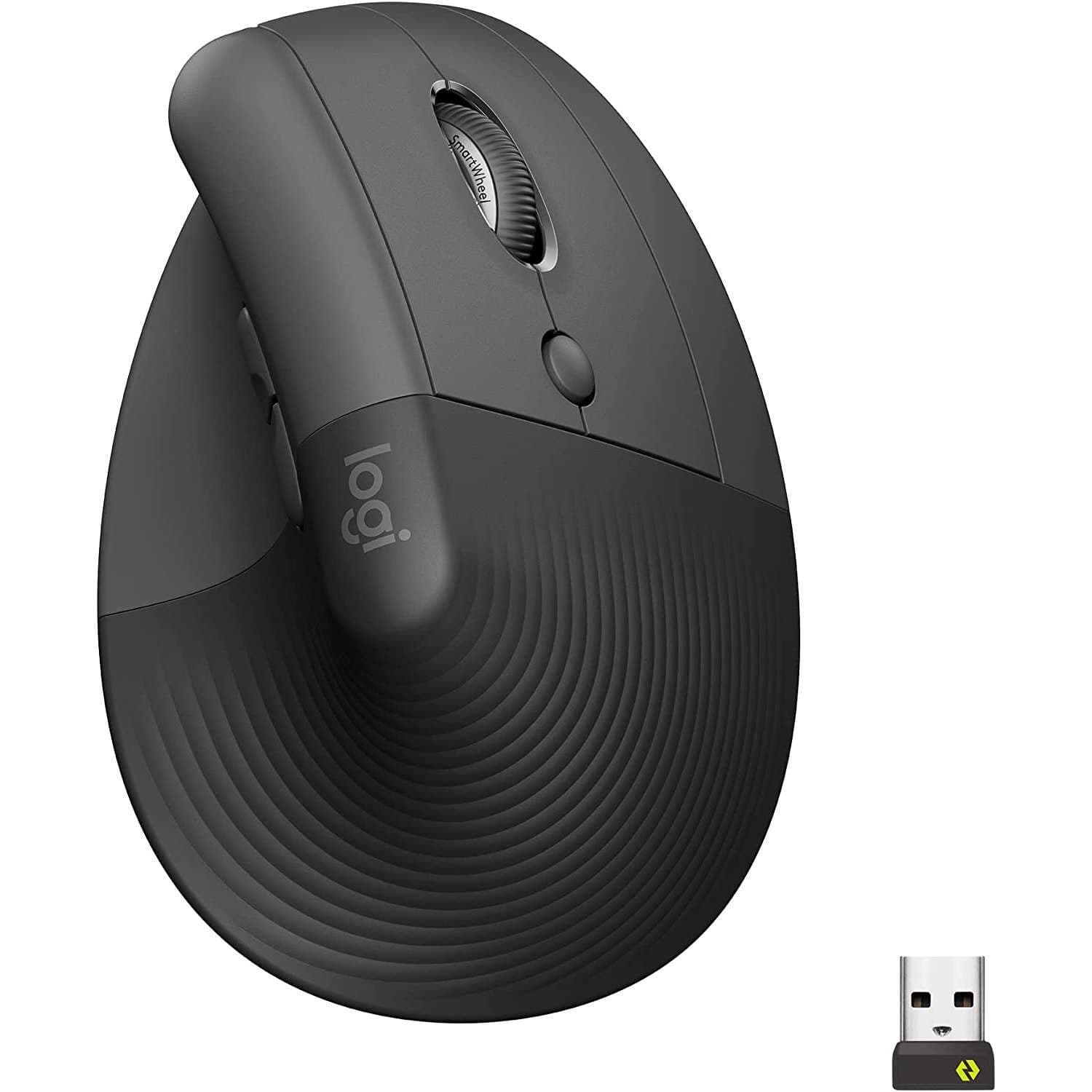 Logitech Lift Vertical Ergonomic Wireless Mouse (Graphite)