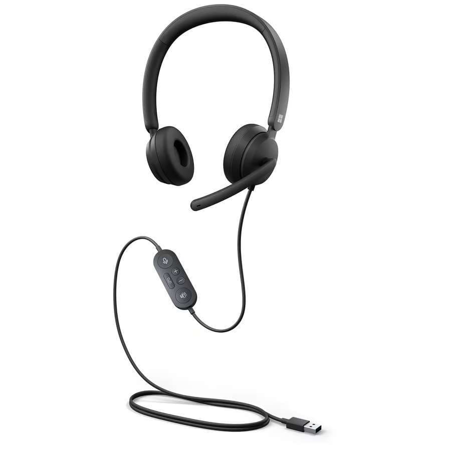 Microsoft Modern USB Headset – Wired Stereo Headphones with Noise-Reducing Microphone for PC, Laptop & Microsoft Teams