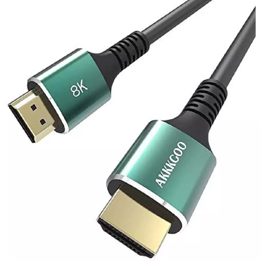 AKKKGOO 8K HDMI Cable (1.5M) HDMI 2.1 Cable Real 8K High Speed 48Gbps 8K(7680×4320)@60Hz 4K@120Hz HDCP2.2 HDR4:4:4 HDR eARC