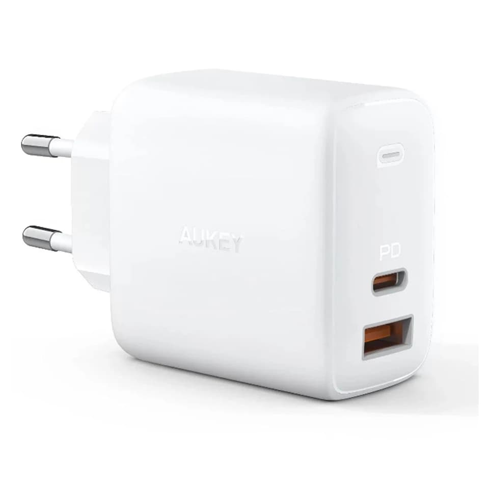 AUKEY PA-B3 65W USB C GaN PD Charger (White)