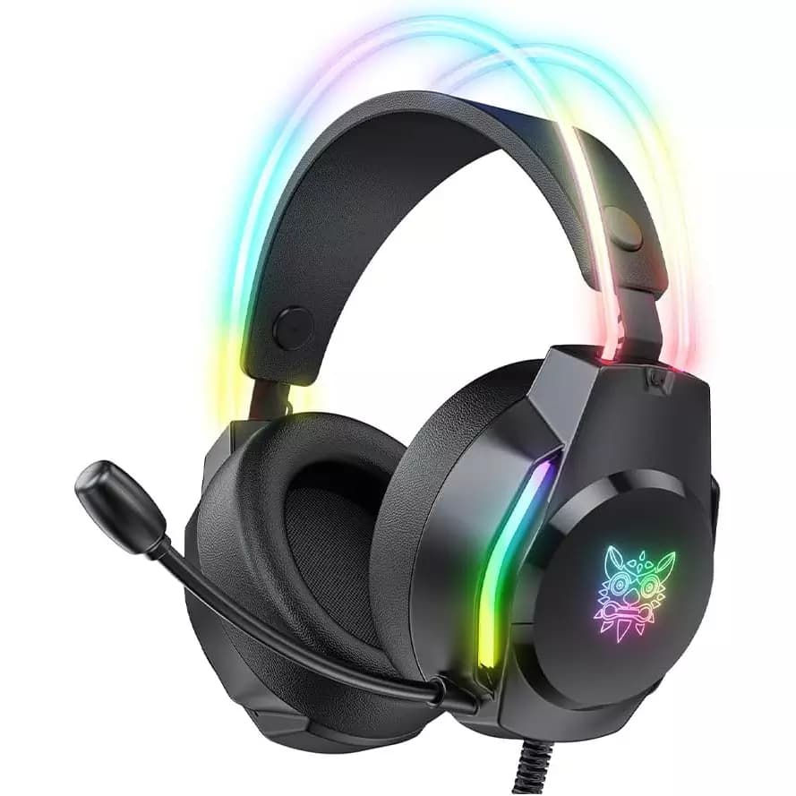 ONIKUMA X26 RGB Gaming Headset – 50mm Drivers, Stereo Surround Sound, Noise Cancelling Microphone & RGB Gaming Headphones for PC, PS5, PS4, Xbox & Mobile