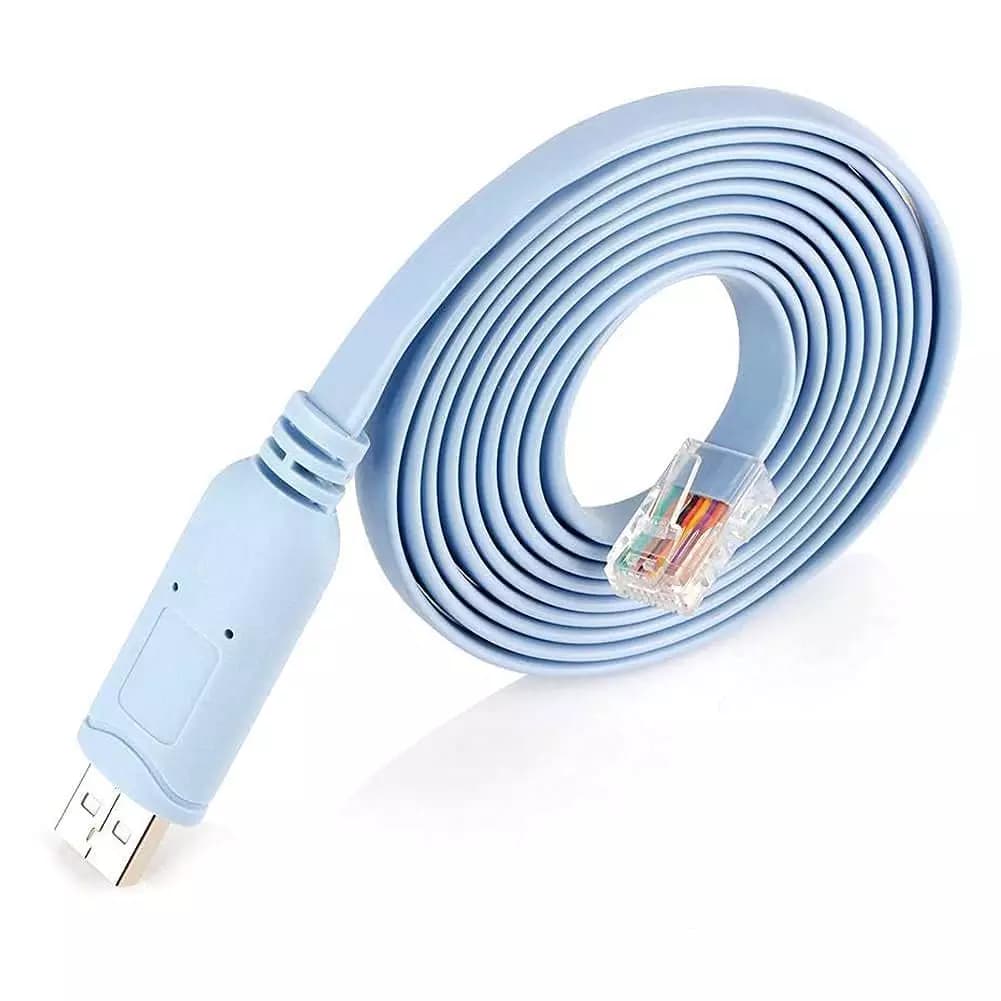 USB to RJ45 Console Cat5 Cable (1.8M) with FTDI Chip – Serial Console Cable for Routers & Switches (Windows/Mac/Linux Compatible)