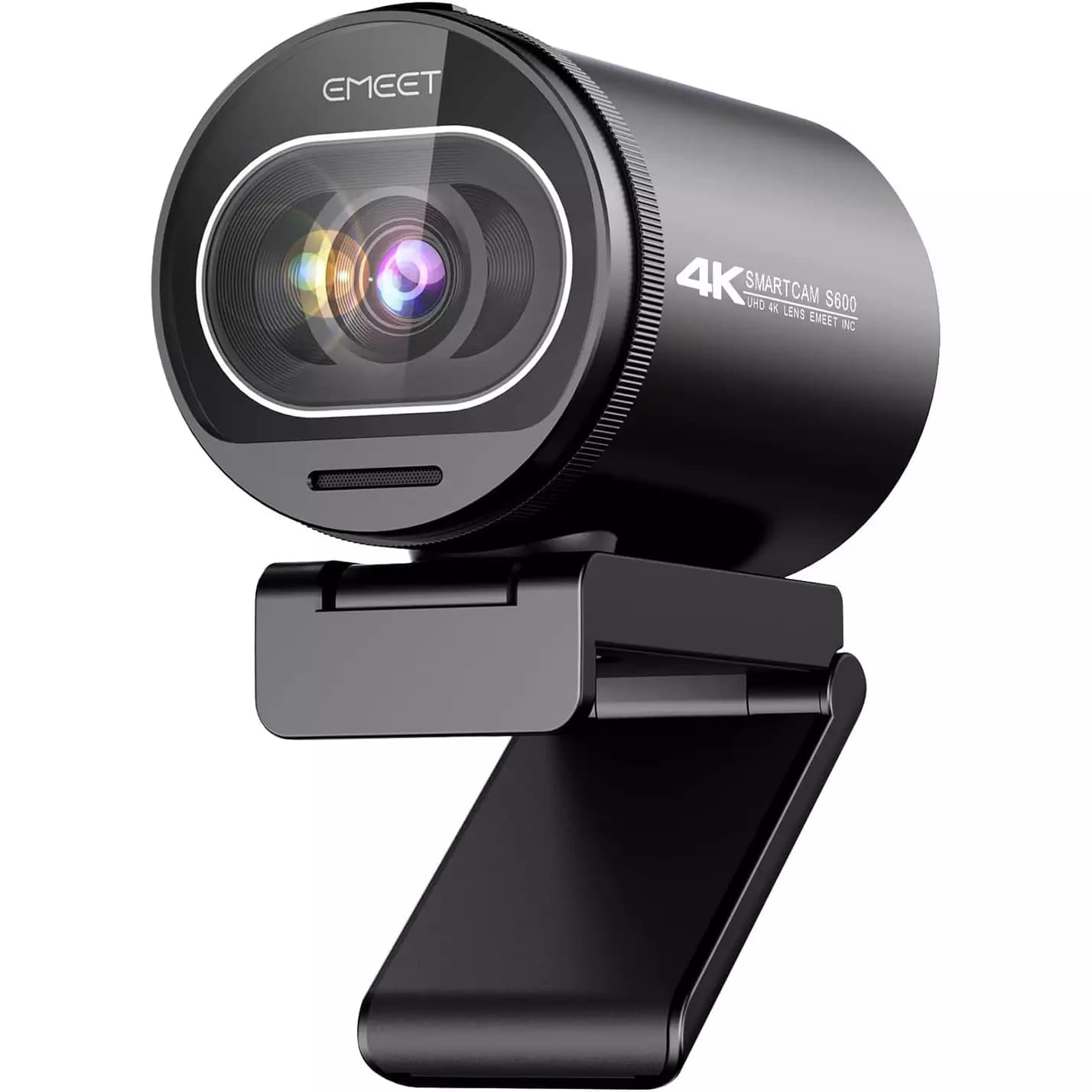 EMEET S600 4K Webcam for Streaming – Sony 4K Sensor, PDAF Autofocus, 1080P 60FPS, Dual Noise-Canceling Microphones