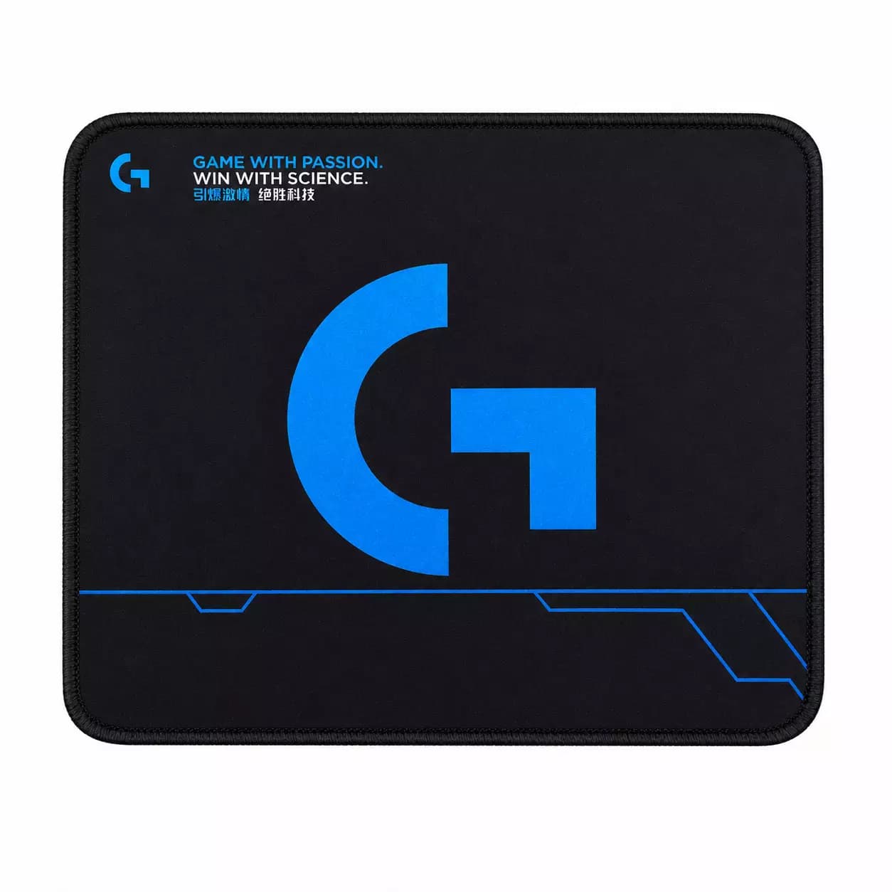 Logi Logo Gaming Mouse Pad 25 x 21 CM – Speed Edition with Anti-Slip Rubber Base & Stitched Edges