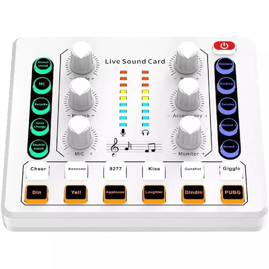 M8 Live Sound Card Audio Interface – USB Audio Mixer with DSP Effects, Voice Changer & Noise Reduction for Streaming, Podcast & Recording