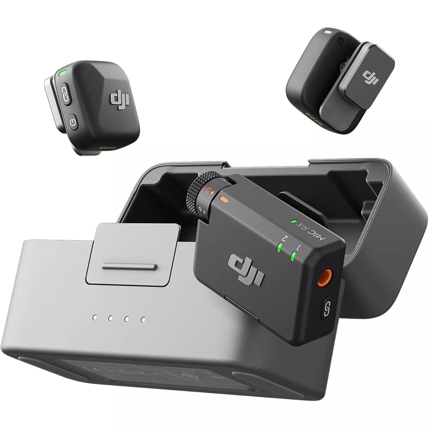 DJI Mic Mini (2 TX + 1 RX + Charging Case) – Wireless Microphone System with Noise Cancelling for Camera, iPhone & Android