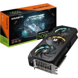GIGABYTE GeForce RTX 5090 GAMING OC 32G – NVIDIA Blackwell, 32GB GDDR7 512-bit, 2550MHz Boost Clock, WINDFORCE Cooling with Hawk Fans, RGB Halo, Dual BIOS, Reinforced Structure, VGA Holder, DLSS 4 Support