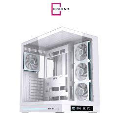 Xigmatek Cloud DGT Arctic Digital LCD 4 Fan Argb PWM BTF White Mid Tower Case