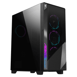 GIGABYTE AORUS C500 Glass - Black Mid Tower PC Gaming Case