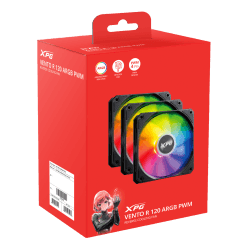 XPG VENTO R ARGB REVERSE Case Fan 120mm — 3x pack
