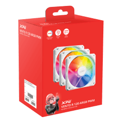 XPG VENTO R ARGB REVERSE Case Fan 120mm — 3x pack - White