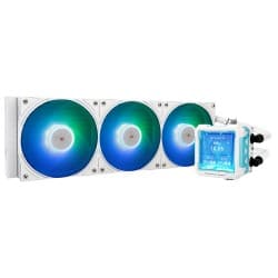 Thermalright Frozen Warframe PRO 360 White ARGB AIO CPU Liquid Cooler for Desktop - 2000RPM PWM Fans, with 2.73" LCD Display Screen, for AM4/AM5 & Intel LGA1150/1151/1200/2011/1700/1851
