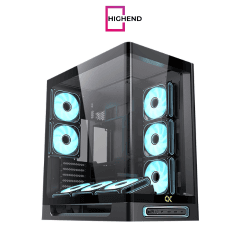 Xigamtek Heaven 8 Fan Argb Pwm E ATX Support BTF MB Type C Single Piece Curved Tempered Glass Mid Tower Case