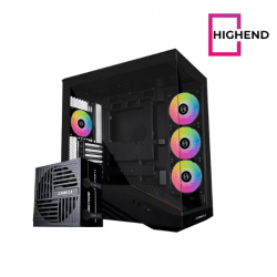 Lian Li Vector V100R BTF 4 Fan ARGB Type-C + RB750 750W 80 Plus Bronze ATX 3.1 modular SATA Black Mid Tower Gaming Case