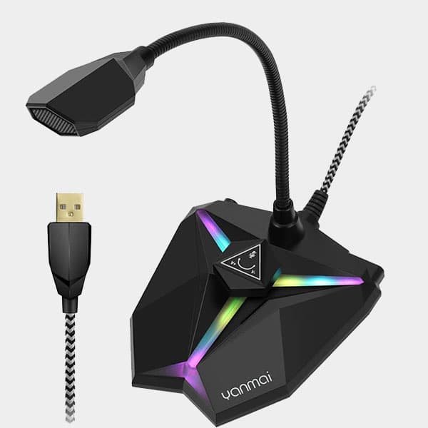 Yanmai G35 Gooseneck Desktop Microphone with RGB Light
