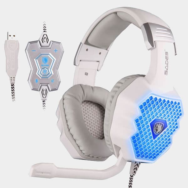 Sades A70 USB 7.1 Virtual Surround Gaming Headset With Mic