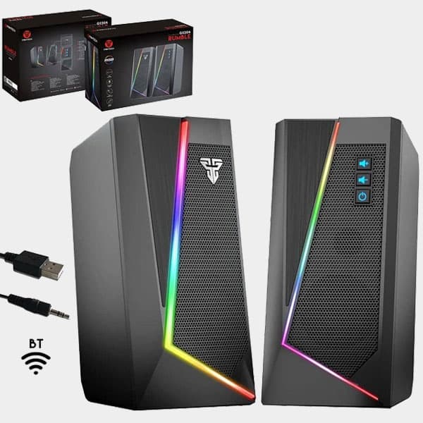 Fantech GS204 Rumble RGB Gaming 2.0 Speaker Dual Mode AUX and Bluetooth