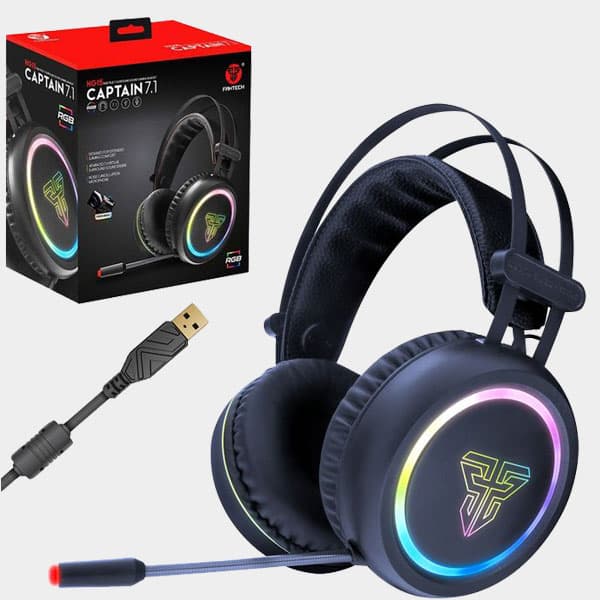 FANTECH HG-15 CAPTAIN USB 7.1 Virtual Surround RGB LED Lights Gaming Headset For Computer