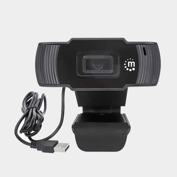 Manhattan Webcam USB  2MP 1080p Full HD With Built-in Mic